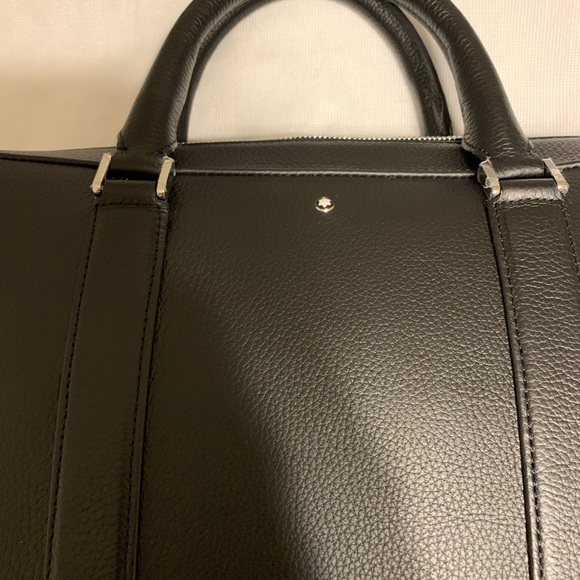MONTBLANC 113002 Meisterstuck Small Leather Document Case Bag Briefcase Black - Picture 10 of 10